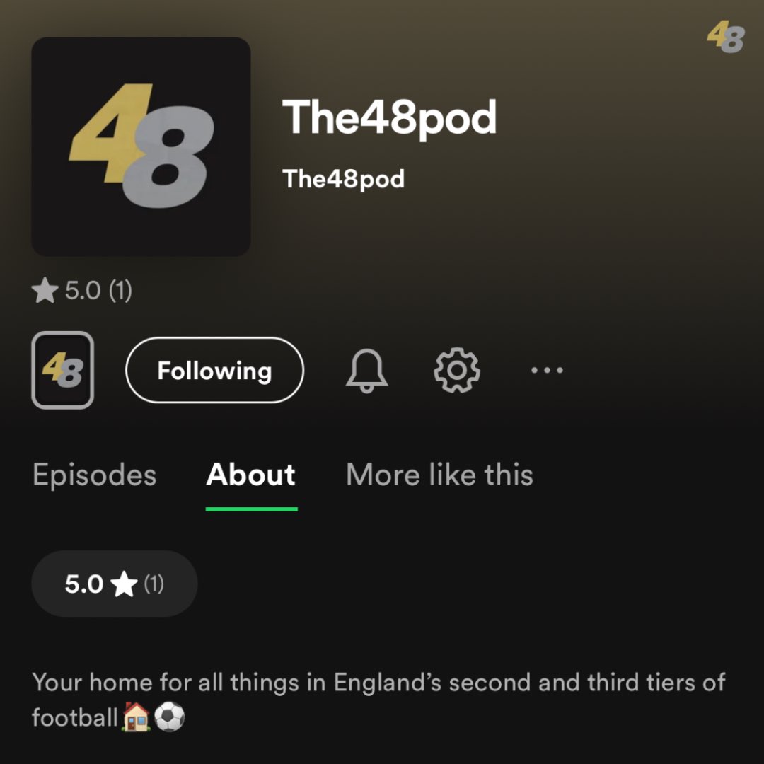 Introducing The48pod🎙️

Still can’t believe I’m saying this but we are on Spotify, first episode has just dropped if you want to listen click here👇

open.spotify.com/episode/3jc58p…