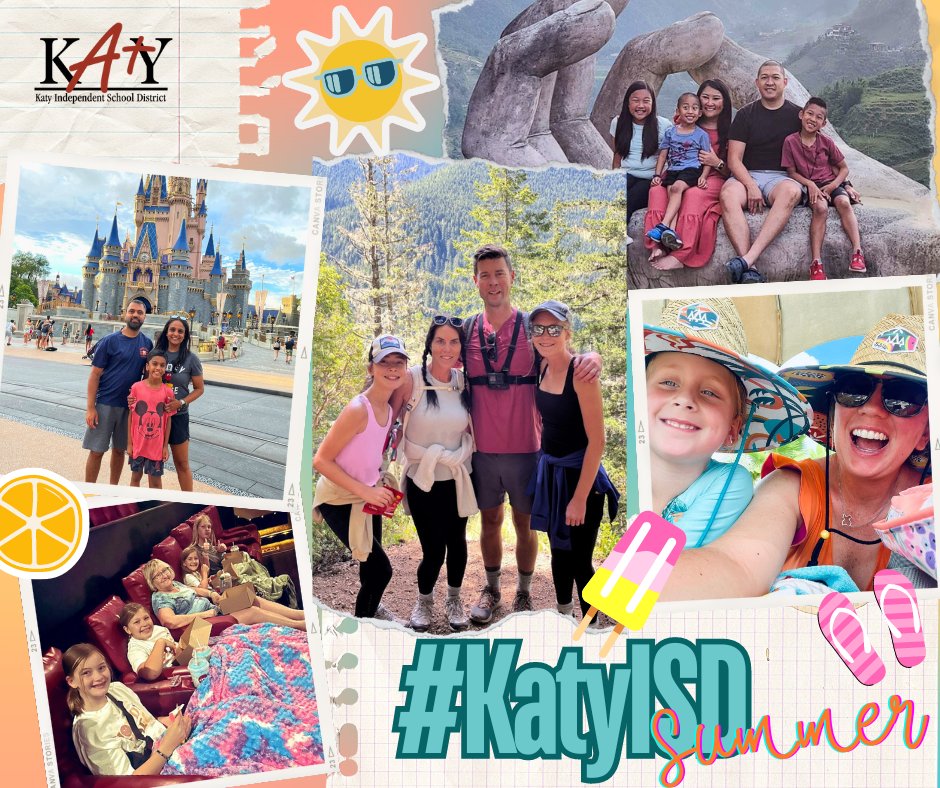 #KatyISDSummer is back! Are you and your family checking off any places on your travel bucket list this summer? ✈️ Or are you staying local and exploring our great city? Share your photos with us by tagging #KatyISDSummer or email us at communications@katyisd.org!