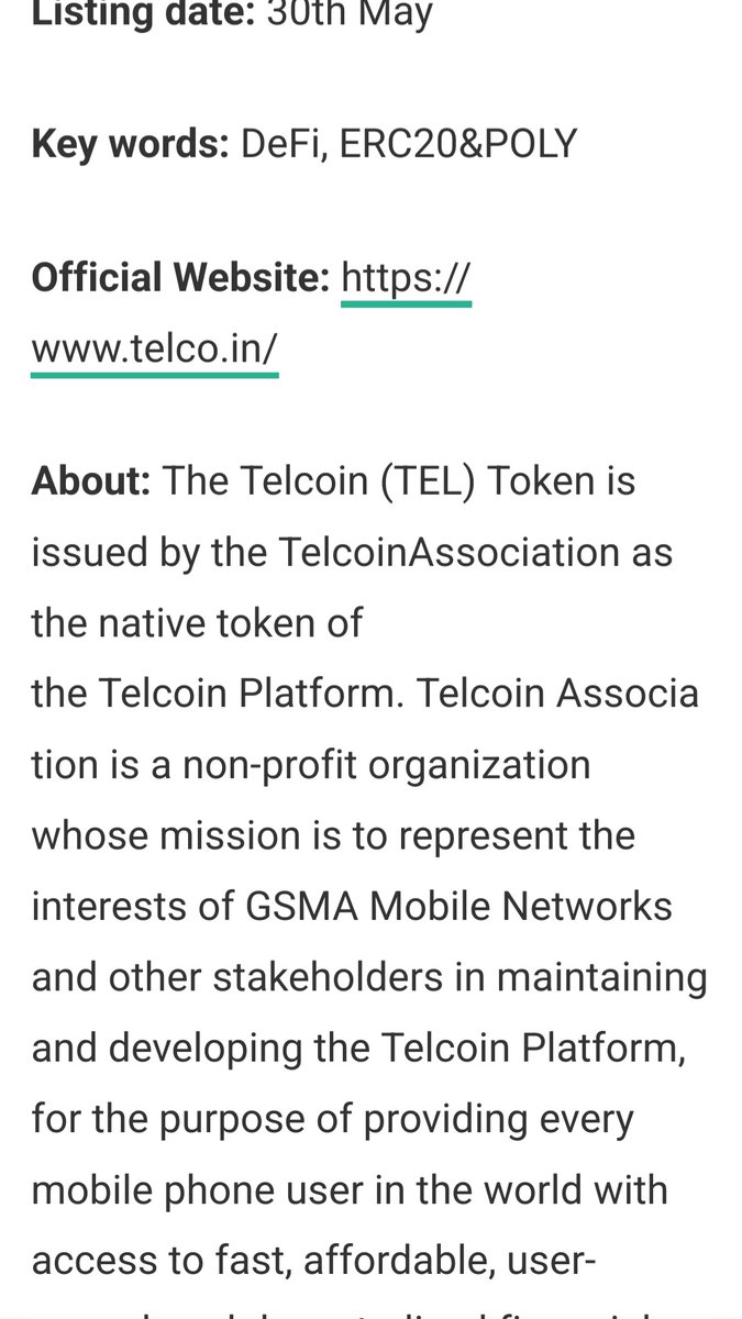 New listing for $TEL #Telcoin Next thursday 30-05-24 Telcoin will be listed on #LBANK

crypto-news-flash.com/lbank-unveils-… 

#newlisting