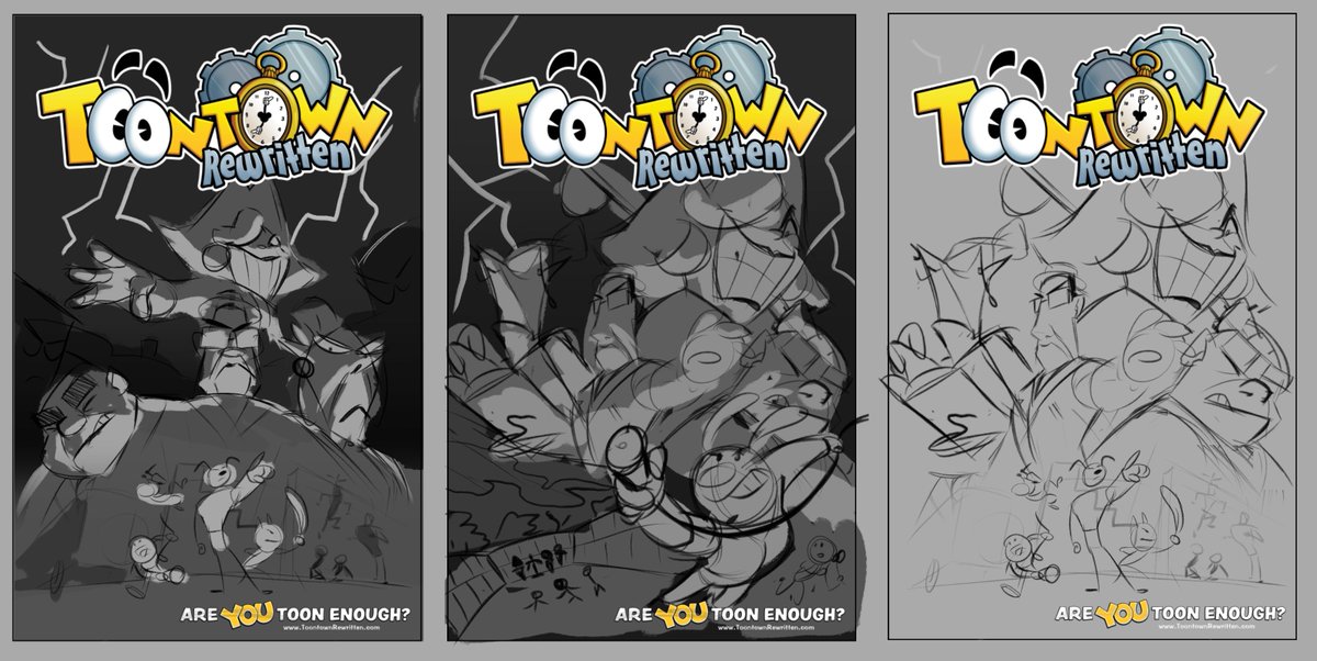 Junehs2's tweet photo. Here are the sketches and thumbnails I did for the Under New Management poster! I was feeling inspired by those superhero movie posters haha! Anyone who knows me knows I like to challenge myself with these. This year: lighting! https://t.co/zja50t61R0