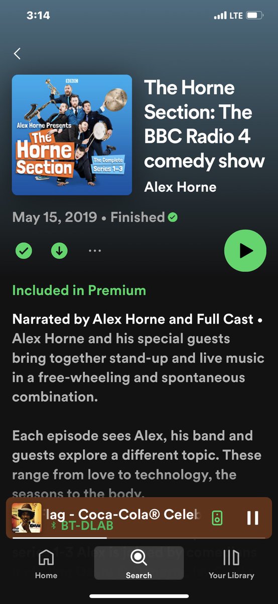 Did I listen to all 8 hours of the @hornesection radio show during travel prep? Yes
Did I download it to listen to again on the flight tonight? Also yes. Although I’ll have to skip some of the funnier episodes to spare my fellow passengers the coughing fits laughter triggers.