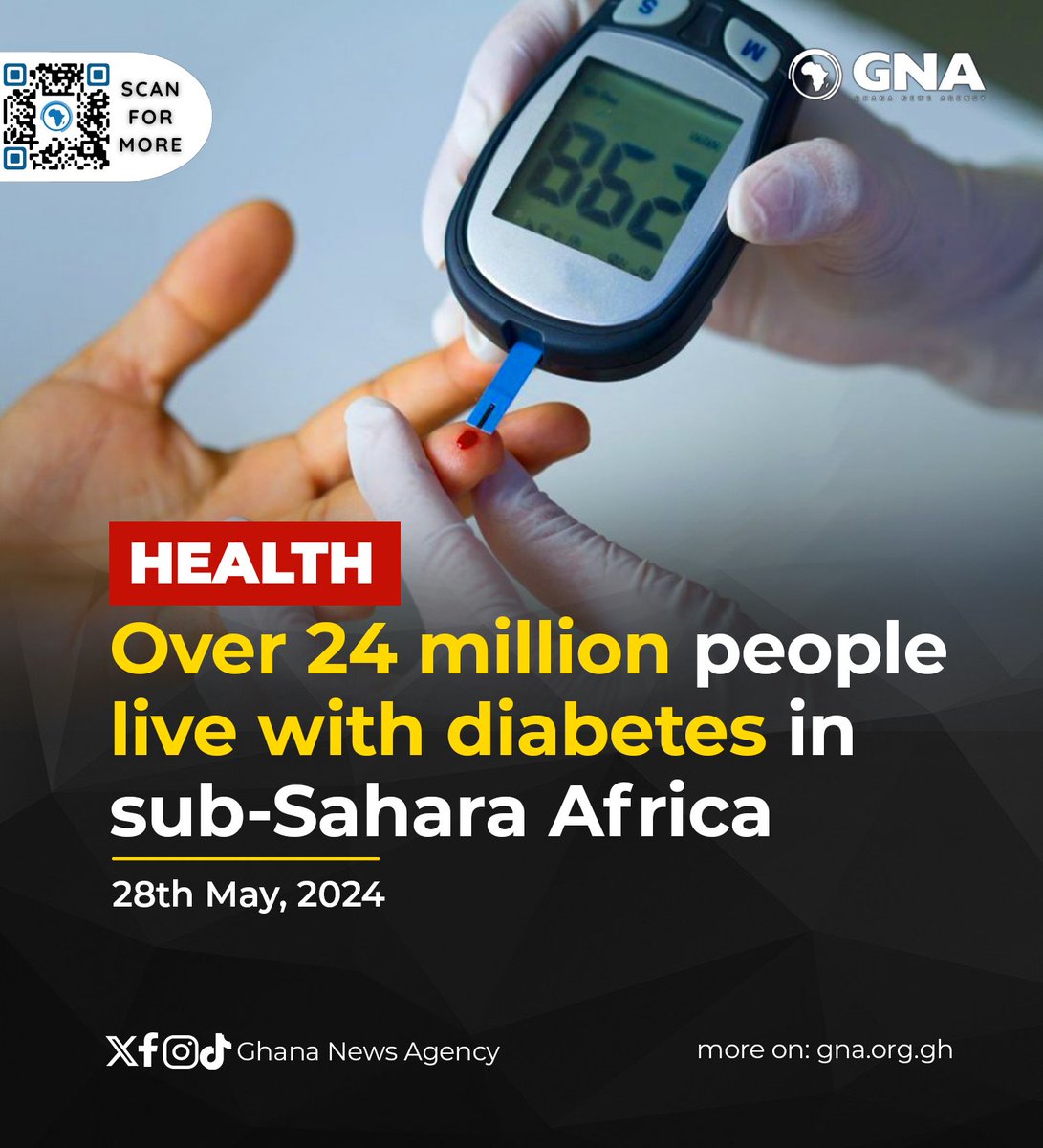 Over 24 million people are living with diabetes in sub-Saharan Africa, Dr Gloria Ani-Asamoah, a Family Physician, Korle-Bu Polyclinic, and Merck Foundation alumni, has disclosed. 

more on 👉🏼gna.org.gh/2024/05/over-2…

#GhanaNewsAgency #GNA