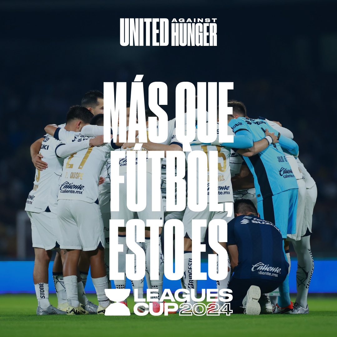 La @LeaguesCup es más que futbol, es unión de todas y todos para combatir el hambre, tu asistencia a los encuentros contribuye a esta campaña ¡Súmate! #WorldHungerDay #UnitedAgainstHunger #LeaguesCup2024