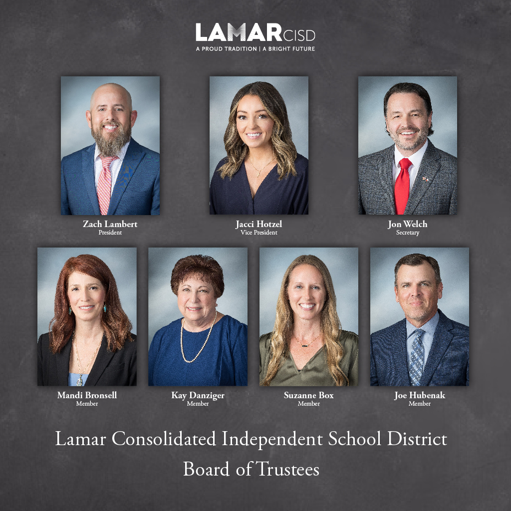 Congratulations to the new Board of Trustees Officers for the 2024-2025 school year. 🎉 During this month's board meeting, the Board elected Zach Lambert as President, Jacci Hotzel as Vice President, and Jon Welch as Secretary. 🍎 🔗lcisd.org/trustees/board…