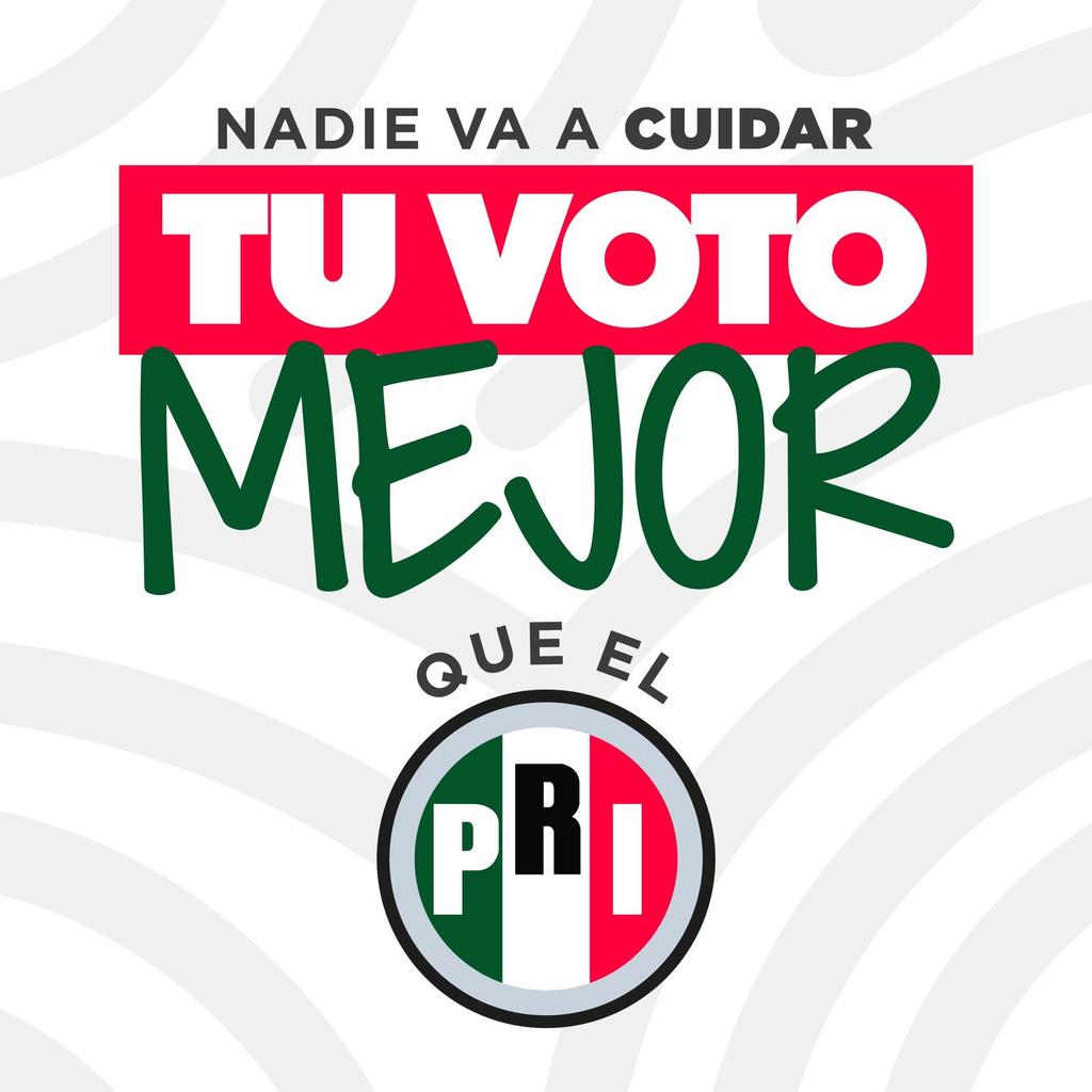Las y los priistas hemos demostrado a lo largo de los años que tenemos experiencia y capacidad para defender la decisión de la ciudadanía en las urnas. Danos tu confianza, nadie va a cuidar tu voto mejor que el <a href="/PRI_Nacional/">PRI</a> #VotaPRI 🤞🇲🇽
