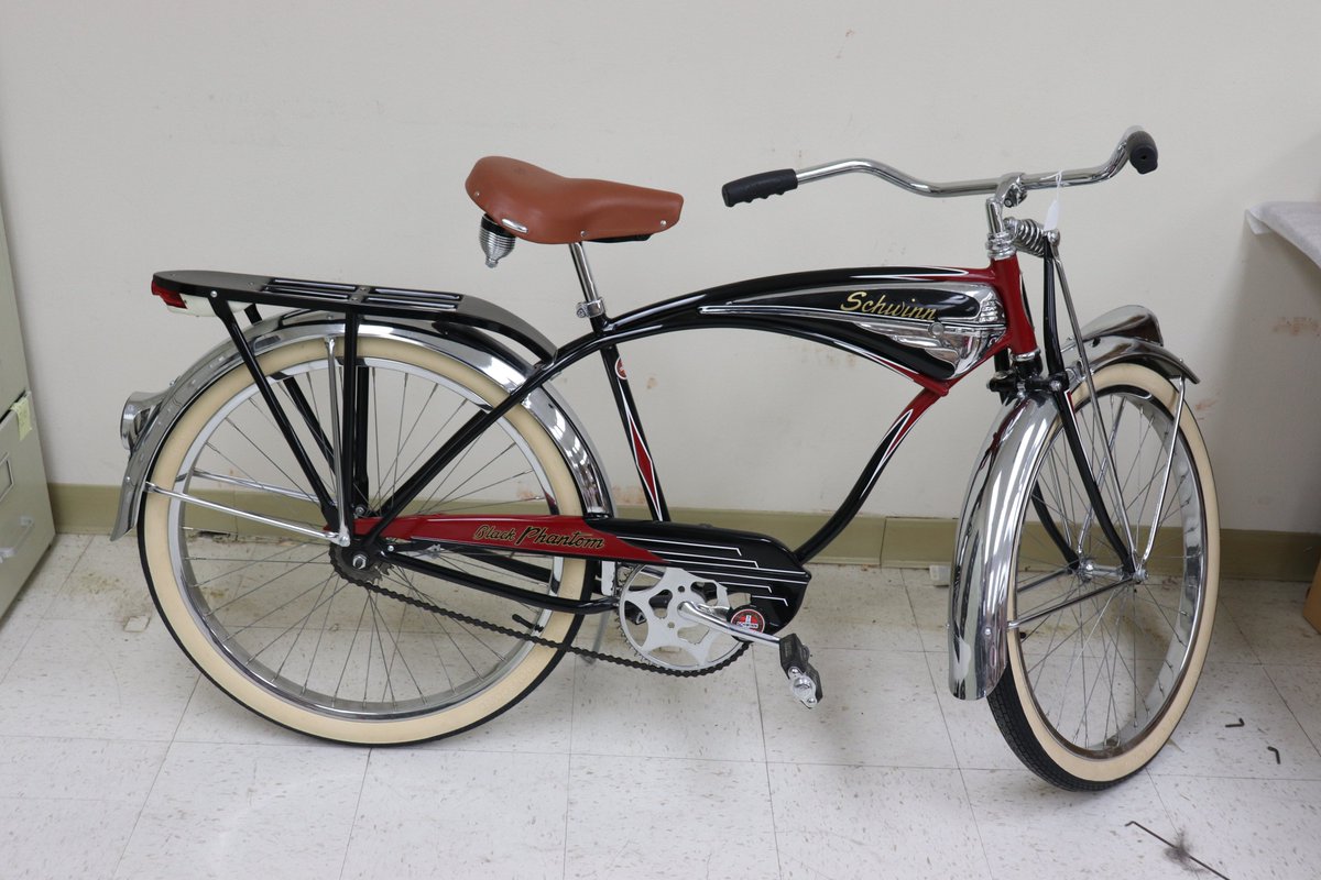Happy #WorldBicycleDay! In celebration, we wanted to share one of our  newest donations to AHS- this 1951 Schwinn Black Phantom bicycle. The Schwinn  Bicycle Company was THE bicycle manufacturer of the 1950s-1960s,