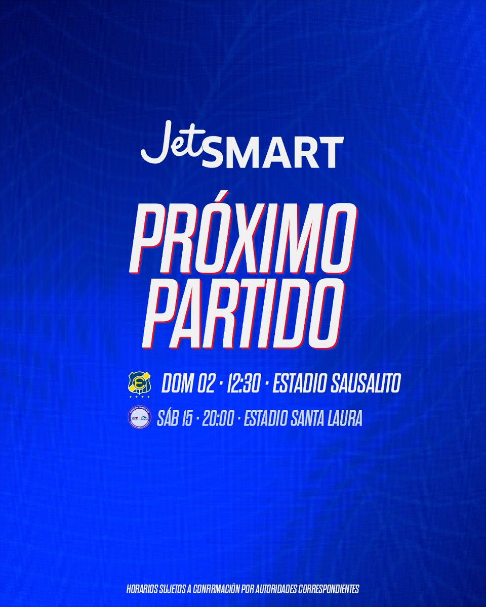 🔜 𝑷𝑹𝑶́𝑿𝑰𝑴𝑶 𝑷𝑨𝑹𝑻𝑰𝑫𝑶: Fecha 15 🏆 #CampeonatoItaú 🆚 Everton 📆 02/06 🕧 12:30 horas 🏟️ Estadio Sausalito Presentado por @VuelaJetSMART ✈️ #VamosLaU 🤘🏼
