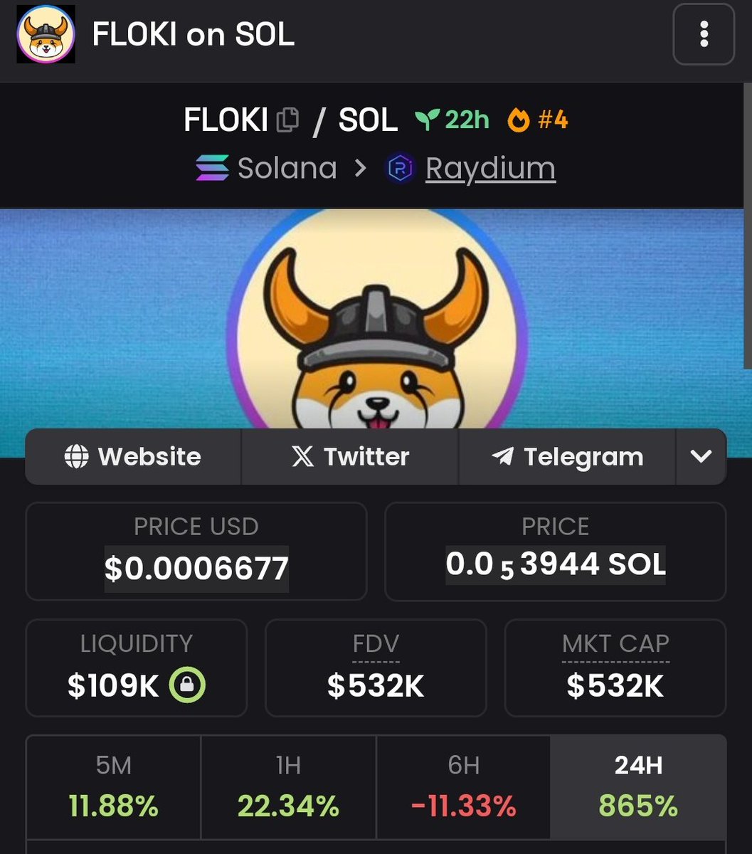 Whoever is in #1. We're coming for you.

$FLOKI #FlokiOnSol <a href="/dexscreener/">DEX Screener</a>