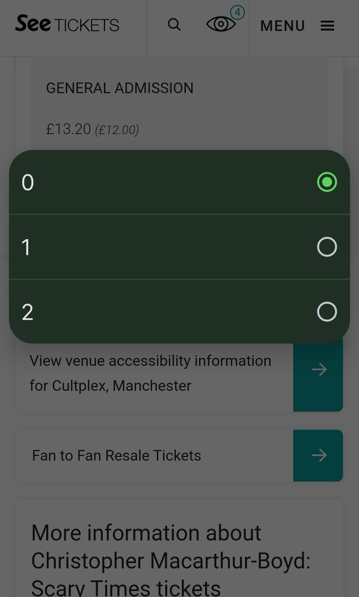 Only two tickets left for Manchester on Thursday. Get on it.