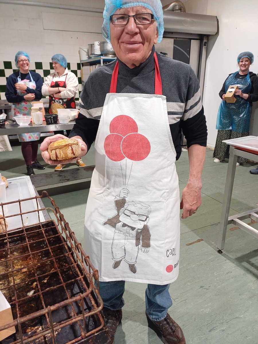 Brockleby's Pies (@brocklebyspies) on Twitter photo We had a lot a' fun with making Melton Mowbray Pork Pies with our Ultimate Pie Making workshop guests this weekend.
Carl from the Pixar Animation Studio film 'Up' made an appearance ....We always love your aprons so please do keep 'em coming!
#porkpiemakingworkshop #makeapie We had a lot a' fun with making Melton Mowbray Pork Pies with our Ultimate Pie Making workshop guests this weekend.
Carl from the Pixar Animation Studio film 'Up' made an appearance ....We always love your aprons so please do keep 'em coming!
#porkpiemakingworkshop #makeapie