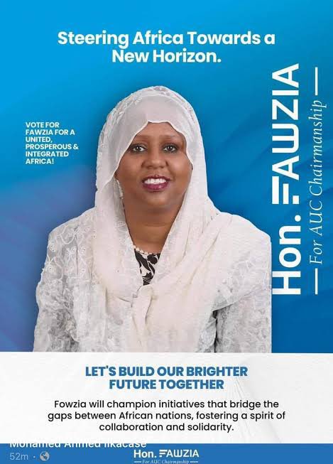 Fuqa143Qas's tweet photo. Rumor that FGS admin asked MP
@FawziaYusufAdam to halt campaigning for @_AfricanUnion, IF TRUE, is disappointing/shortsighted.

Fact that this is the second Somali female MP discouraged by this admin from seeking a continental/global leadership position will not be forgotten! https://t.co/x7J9EVbzam