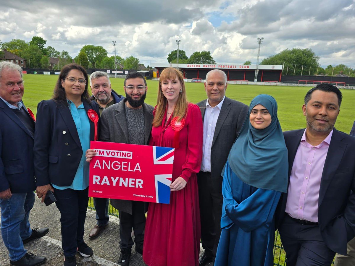 Great to join @AngelaRayner’s campaign launch in Ashton under Lyne over over the weekend. Only Labour can bring Britain’s future back. 🌹 
#GeneralElection2024
#VoteLabour4thJuly