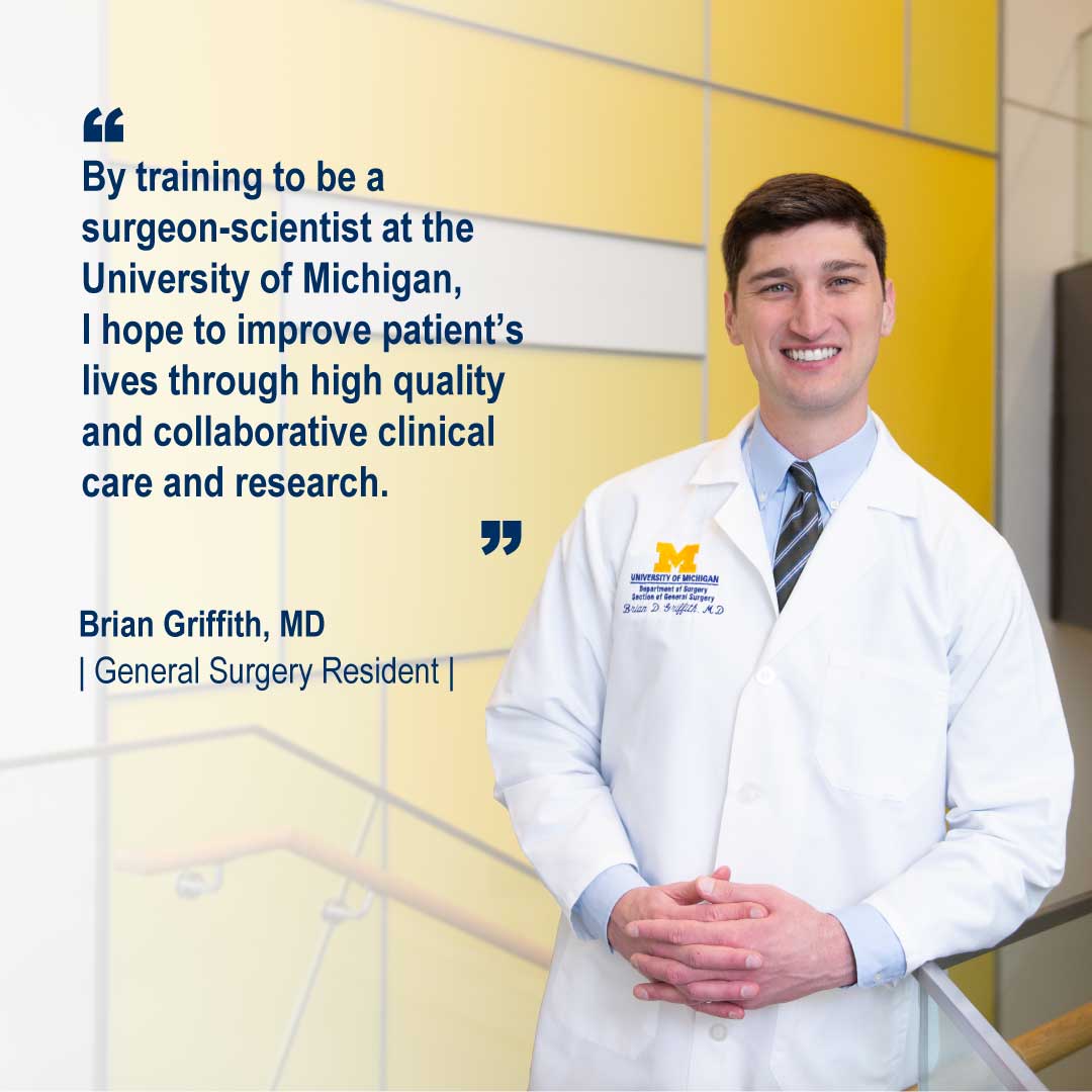 What drives Brian Griffith, M.D.? Finding ways to improve patient lives today, tomorrow, and beyond through collaborative clinical care and research. #WeAreUMichSurgery
