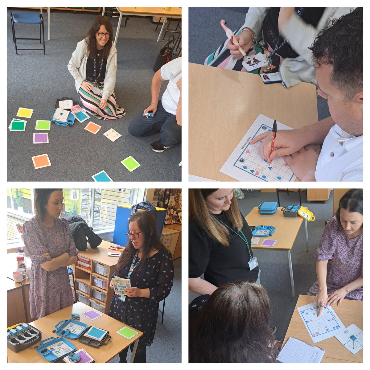 ERC_STEM's tweet image. Another hands-on CLPL today to introduce ERC practitioners to the joy of @Sphero Indi! #ComputationalThinking #ComputingScience #HandsOnLearning