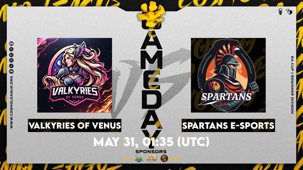 venusvalkyries's tweet photo. Excited for our first match in the perfect league for us! Let's show them what we've got! @Cosmo_League 
@Alliecat_games @VV_Yas_ @lilmm123 @ani2mal @guardian0fnyx https://t.co/l2jef5qzr0