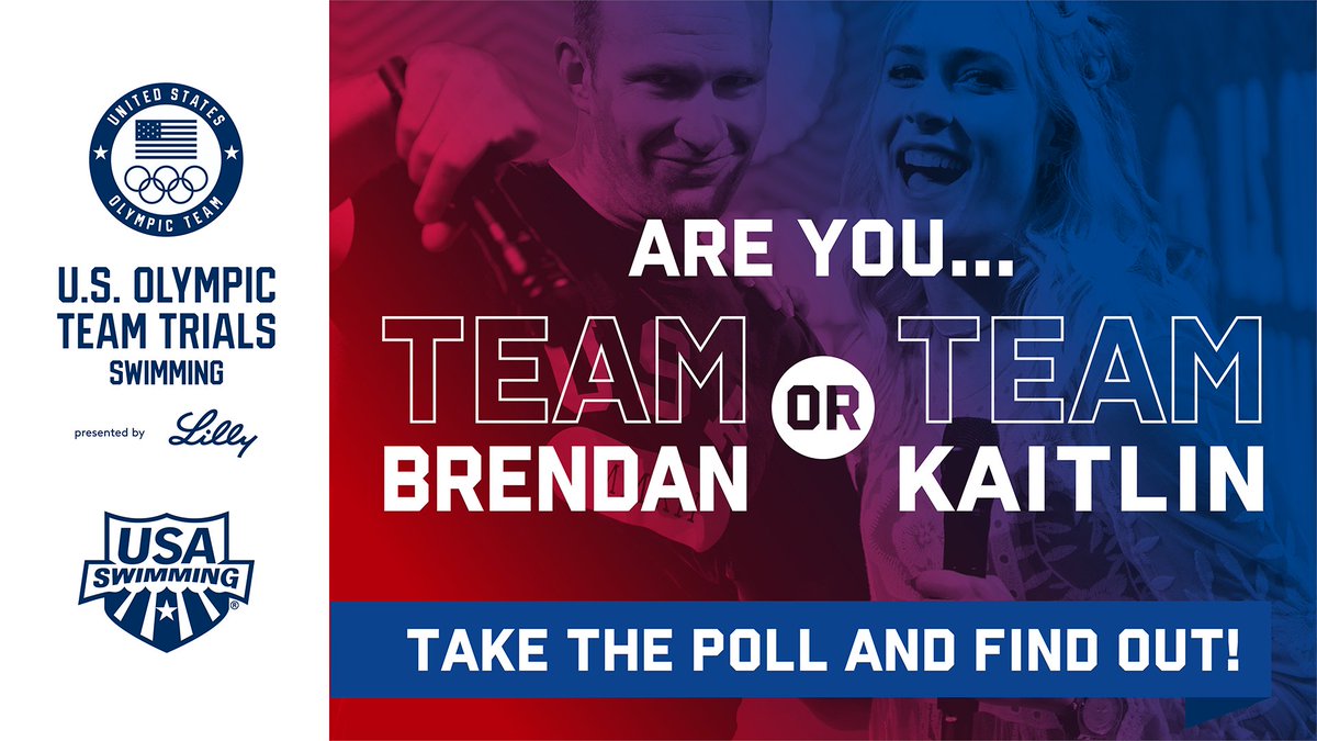 Are You #TeamBrendan or #TeamKaitlin? Take this quiz to find out! Tally as you go, and your results will lead to a #SwimTrials24 discounted ticket code for you to sit with the #TeamBrendan or #TeamKaitlin faithful 😎 ✍️: bit.ly/3KnFTbL