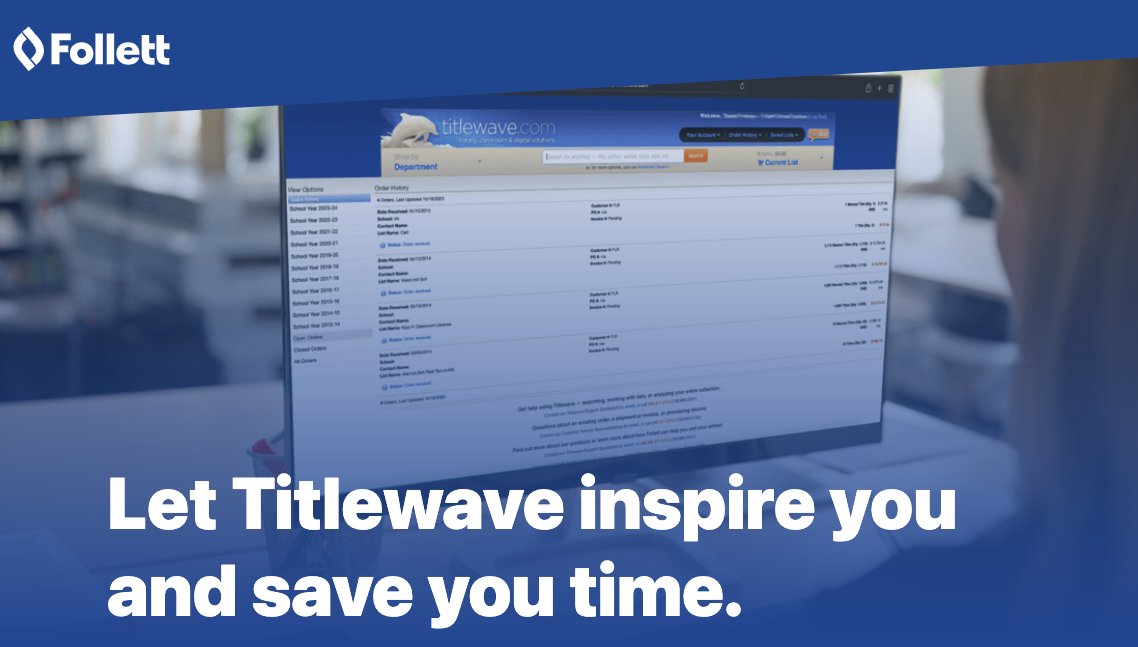 Do you need your books to arrive by a certain date or have them held until a new budget year begins? Titlewave allows you to modify and customize when your pending order will ship! bit.ly/3KjxohP
.
#TitlewaveTipTuesday #FollettTitlewave #BookLists #EdChat #TLChat