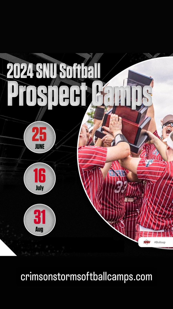 Sign up for our prospect camps Limiting to 35 players. Looking for 2025, 26,27,28 grad years. 
Sign up here! 
crimsonstormsoftballcamps.com