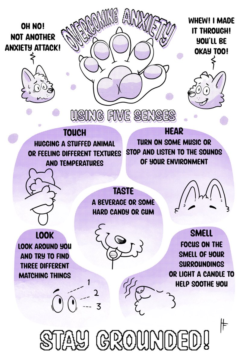 Anxiety attacks completely take you out of the moment and trap you in your head. Stay grounded! Using your senses can help pull you back! You will make it through this and get better at dealing with it in the process!