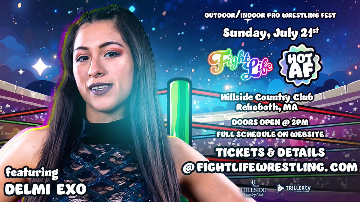 FightLifePW's tweet image. ☀️HOT AF SUMMER FEST TALENT DROP☀️

- Alec Price
- Aiden Aggro
- Ariel &amp;amp; BMT
- Delmi Exo

Sun. July 21st | Rehoboth, MA

🐦 Early Bird Price Ending SOON!
🚫Front Row VIP SOLD OUT
⚠️2nd Row VIP 50% SOLD OUT
🔗 FightLifeWrestling.com

More Details ↗️