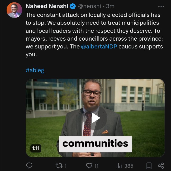 Calgary's Boss Hogg, Naheed Nenshi. He's just pissy that everyone is finally saying out loud that his municipal government colleagues are all a pack of dirty rotten crooks.
#yyccc