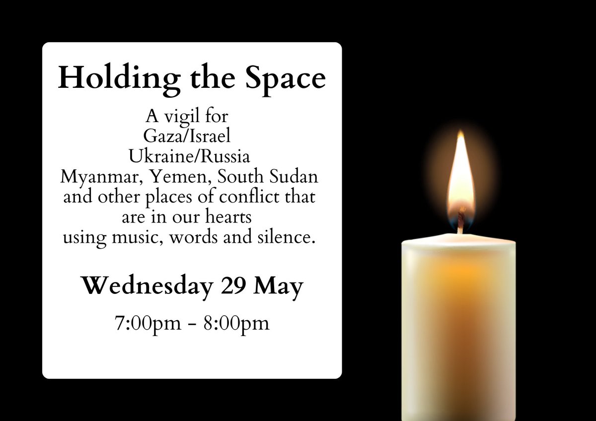 With the ongoing news of conflicts around the world, Ammerdown has organised a Peace Vigil tomorrow, Wednesday 29 May 2024, from 7-8pm.   Here is the Zoom link which will go live approx. 10 minutes before the 7pm start. us02web.zoom.us/j/89646744206?…