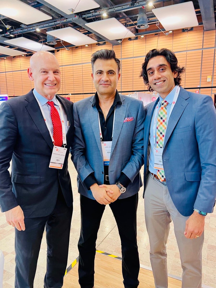 With ⁦@CBallantyneMD⁩ & ⁦@pnatarajanmd⁩. Me thinking … what am I doing between these two geniuses 😇 ?