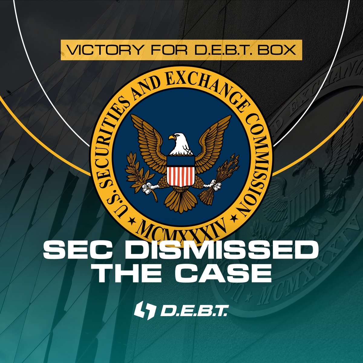 Chrysalis_Web3's tweet photo. 🚀 We have some fantastic news to share with our D.E.B.T. Box community today!

The U.S. District Court for the District of Utah has officially dismissed the SEC's case against us without prejudice. This means the case is closed, and any future action by the SEC would have to go through Judge Shelby.

💡Highlights of the Decision:

- Case Dismissed Without Prejudice:
This is a significant win for us. It means that the SEC cannot proceed with the case as it stands.

- Sanctions on the SEC:
The court has imposed sanctions on the SEC, requiring them to cover the attorney fees and costs that D.E.B.T. Box incurred during this legal battle. This is a significant step towards justice and transparency.

- Commitment to Our Community:
Today's decision is a monumental victory, not just for D.E.B.T. Box but for the entire industry and our dedicated community. It underscores the importance of integrity and fairness in regulatory practices.

Stay tuned for more updates and details as we continue to strive for transparency and fairness in the industry. Thank you for your unwavering support! ⚡️

#debtbox #rwa