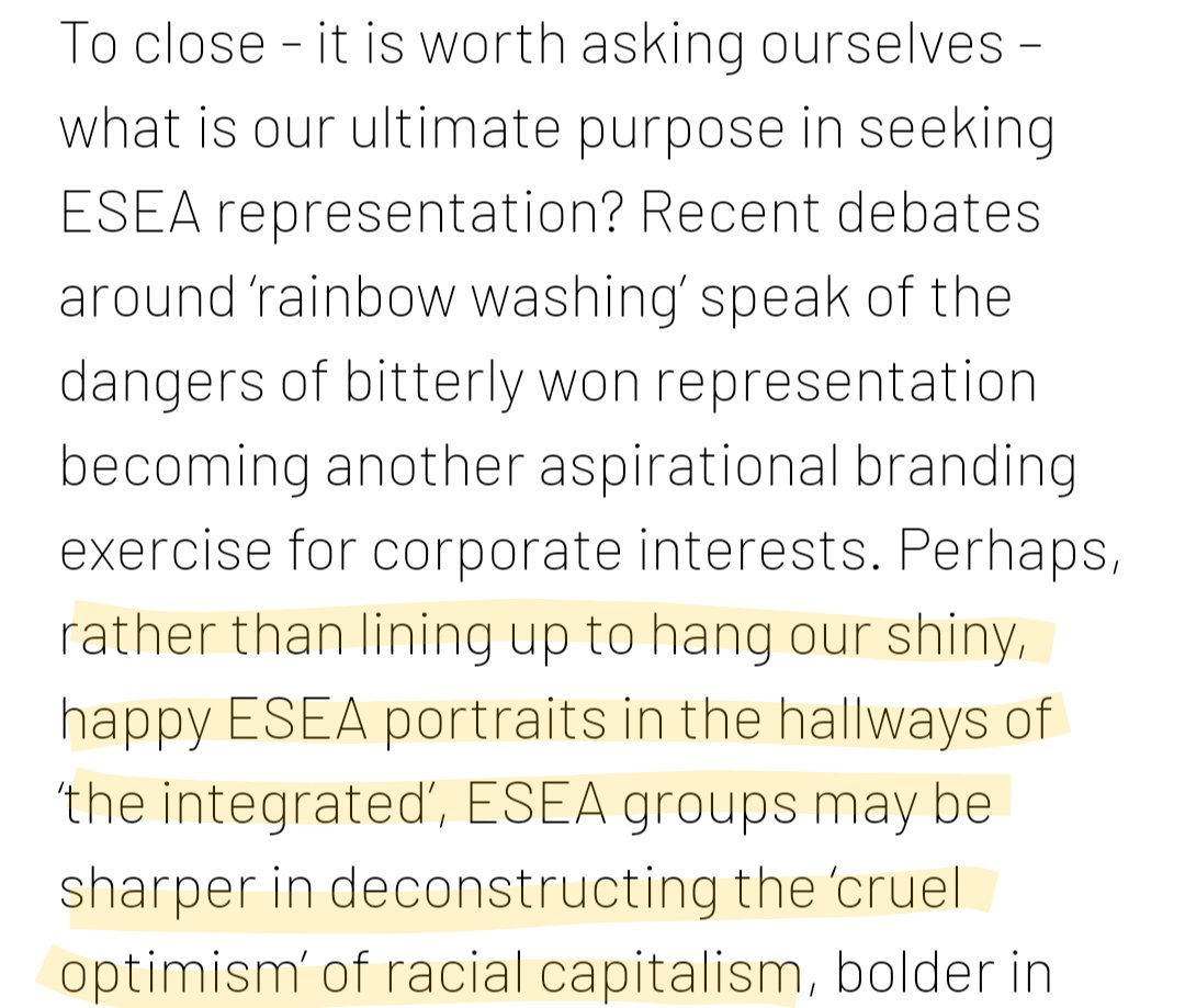 Grateful for this intervention on "ESEA identity" and the paucity of critical discourse around it. I think we as East and Southeast Asians in Britain should all be asking ourselves how to stop this movement becoming "another aspirational branding exercise for corporate interests"