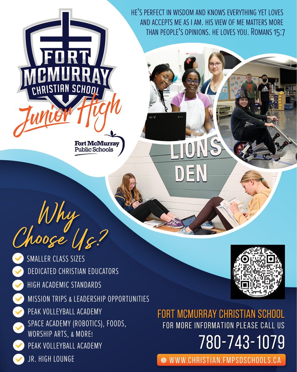 The @ChristianFMPSD will be hosting their Junior High Open House tomorrow from 5-7pm! Come experience the welcoming community, meet the incredible teachers, and learn about Christian faith-based education! @annaleeskinner #FMPSD #YMM #RMWB