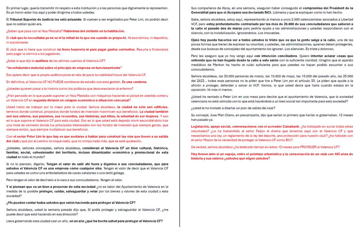 Ante todo quiero dar las gracias a todos los que me habéis mandado mensajes preciosos tras mi intervención de hoy el pleno del @AjuntamentVLC Como no he dicho todo lo que quería, aquí os dejo mis apuntes para quien guste leerlos. #LimGoHome