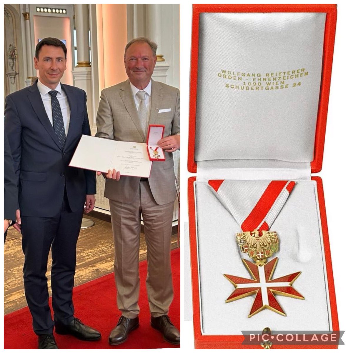 Hearty congratultions to the Slovak 🇸🇰 Honorary Consul in Styria and Carinthia, Professor Friedrich Sperl, 
on the award of the Gold Medal of Honor.