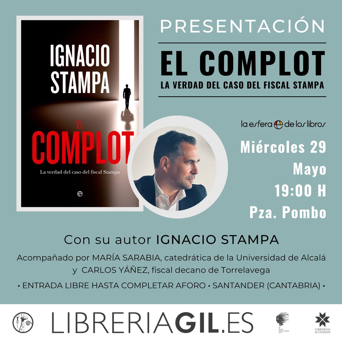 Os recordamos, mañana nos vemos en @libreriagil de SANTANDER 📖👮‍♂️👩‍🎓👀👀🗡⚖️
Siguientes paradas:
BILBAO, 4 de junio
ATENEO DE MADRID, 5 de junio
FERIA DEL LIBRO MADRID, 8 junio