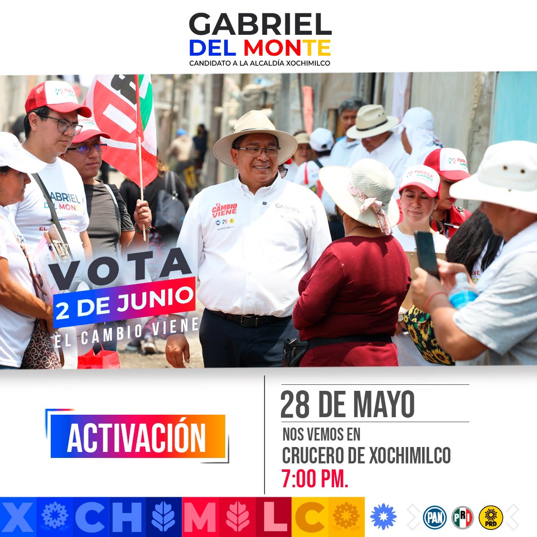 Hoy tenemos activación en:
📍El crucero de Av. División del Norte y Guadalupe I. Ramírez.
⏰ 7:00 pm.
#UnidosGanamosTodos 
#Xochimilco