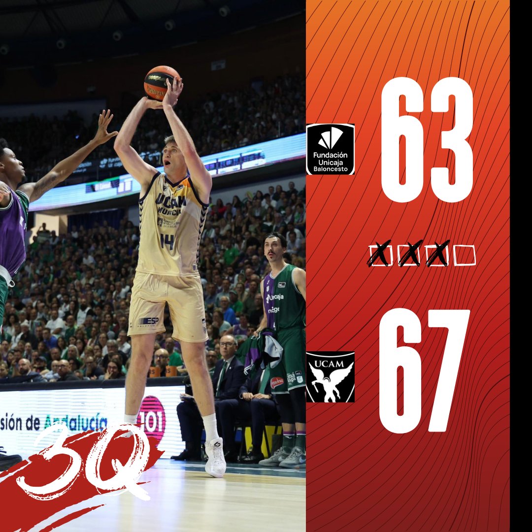 🏀 UNICAJA 🆚 UCAM MURCIA

FINAL DEL 3Q

#TheLegacy #PlayoffLigaEndesa