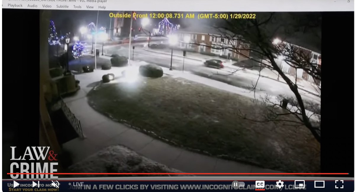 This is what Canton looked like at midnight on January 29, 2022. John O'Keefe's body was reportedly on the front lawn of Brian Albert's house at 12:30. Notice there is almost no snow accumulated on the ground. Yet not a single person inside the Albert's house saw a 220 pound body