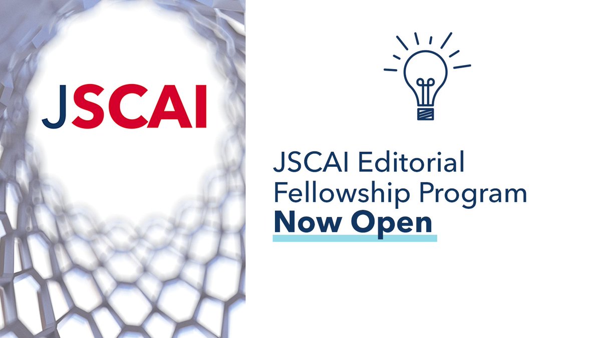 📣Calling all early-career #ICs‼️ Are you interested in learning about the journal peer-review process & collaborating w experienced editors? Apply for the #JSCAI Editorial Fellowship Program today! Learn more💡 ➡️bit.ly/4bYsBhM Log in to your @SCAI account to apply.