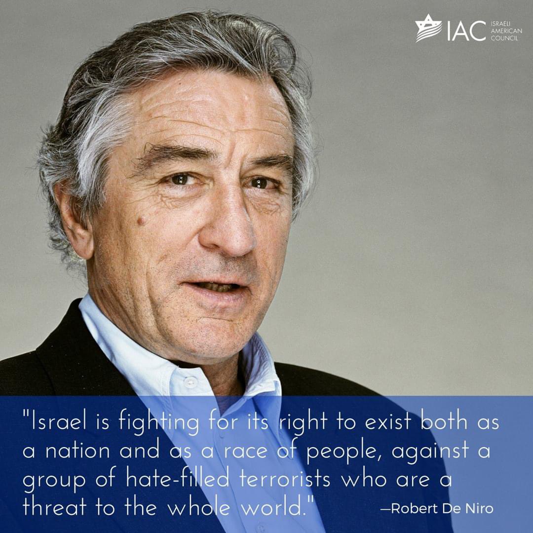 Robert De Niro is a ZIONIST that stands with ISRAEL! 🇮🇱