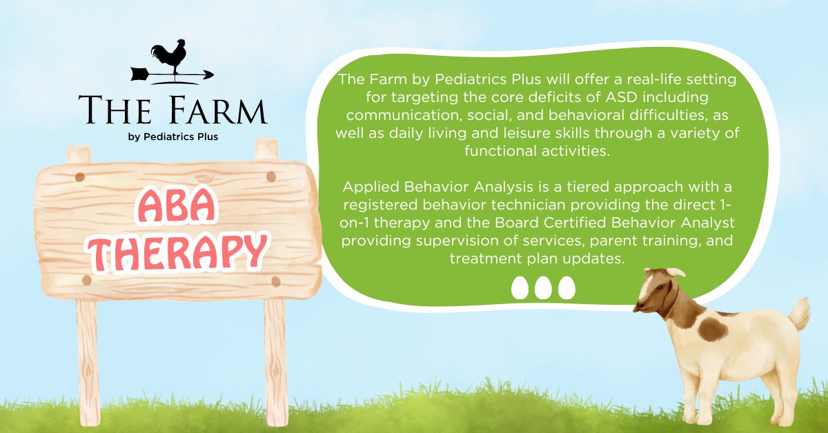 💙 Applied Behavior Analysis is one of our services offered at The Farm! Learn more and click the link the register today!
bit.ly/3K76Yjo