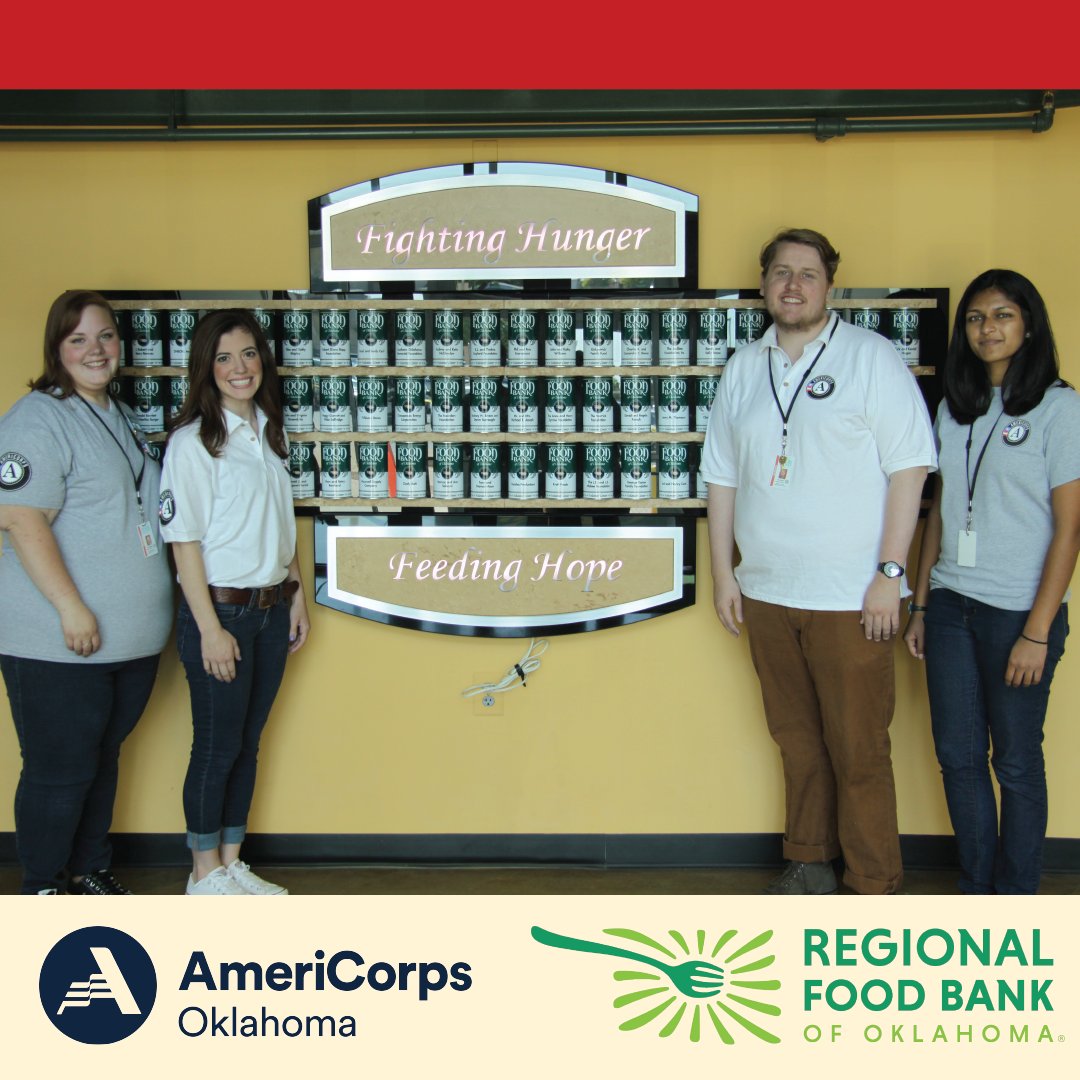 Today, on #NationalWorldHungerDay, let's raise awareness and take action to ensure that no one in our community goes hungry. Organizations such as <a href="/rfbo/">Regional Food Bank of Oklahoma</a>  work with 1,300 community-based partner agencies and  address this issue. Learn more below.

okamericorps.com/serve