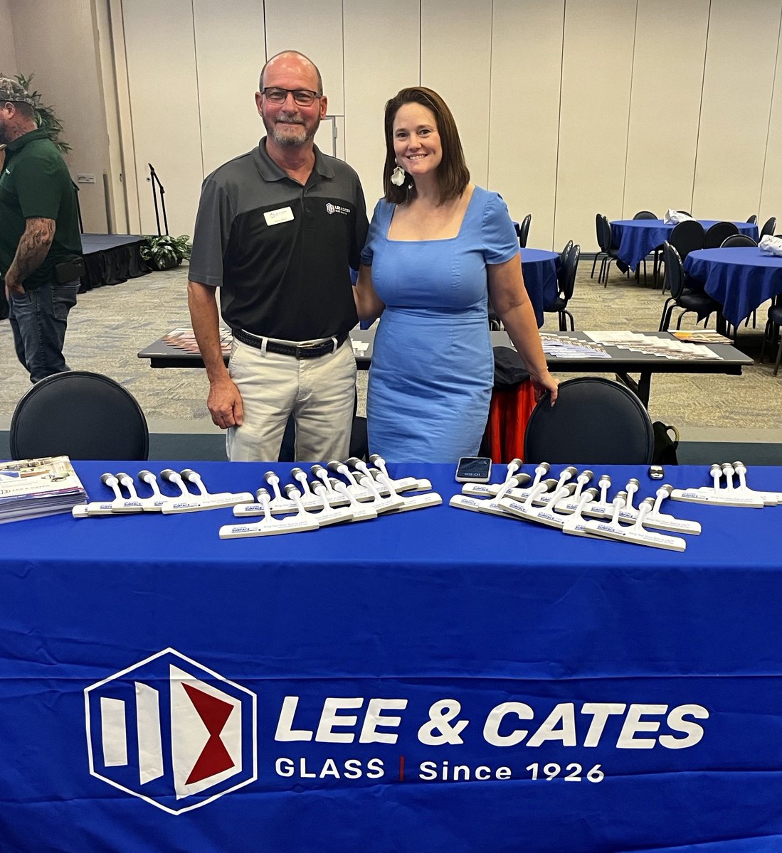 LeeAndCates's tweet photo. Last Friday, Lauren Lee &amp; Randy Mann represented Lee &amp; Cates at the ABC Subcontractor Showcase with ABC Florida First Coast Chapter. Great to connect with industry peers &amp; showcase our commitment to excellence in commercial glass! #LeeAndCates #CommercialGlass #ABCFCC #Networking https://t.co/k47L4x1B7j
