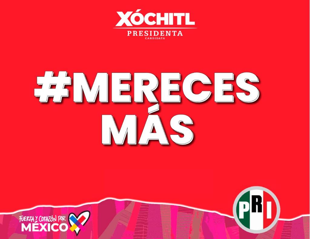 La seguridad y el presupuesto para el campo son fundamentales. Este 2 de junio, #VotaPRI y vota por Xóchitl Gálvez Ruiz para mejorar la vida de todos. #MerecesMás 🇲🇽🤞