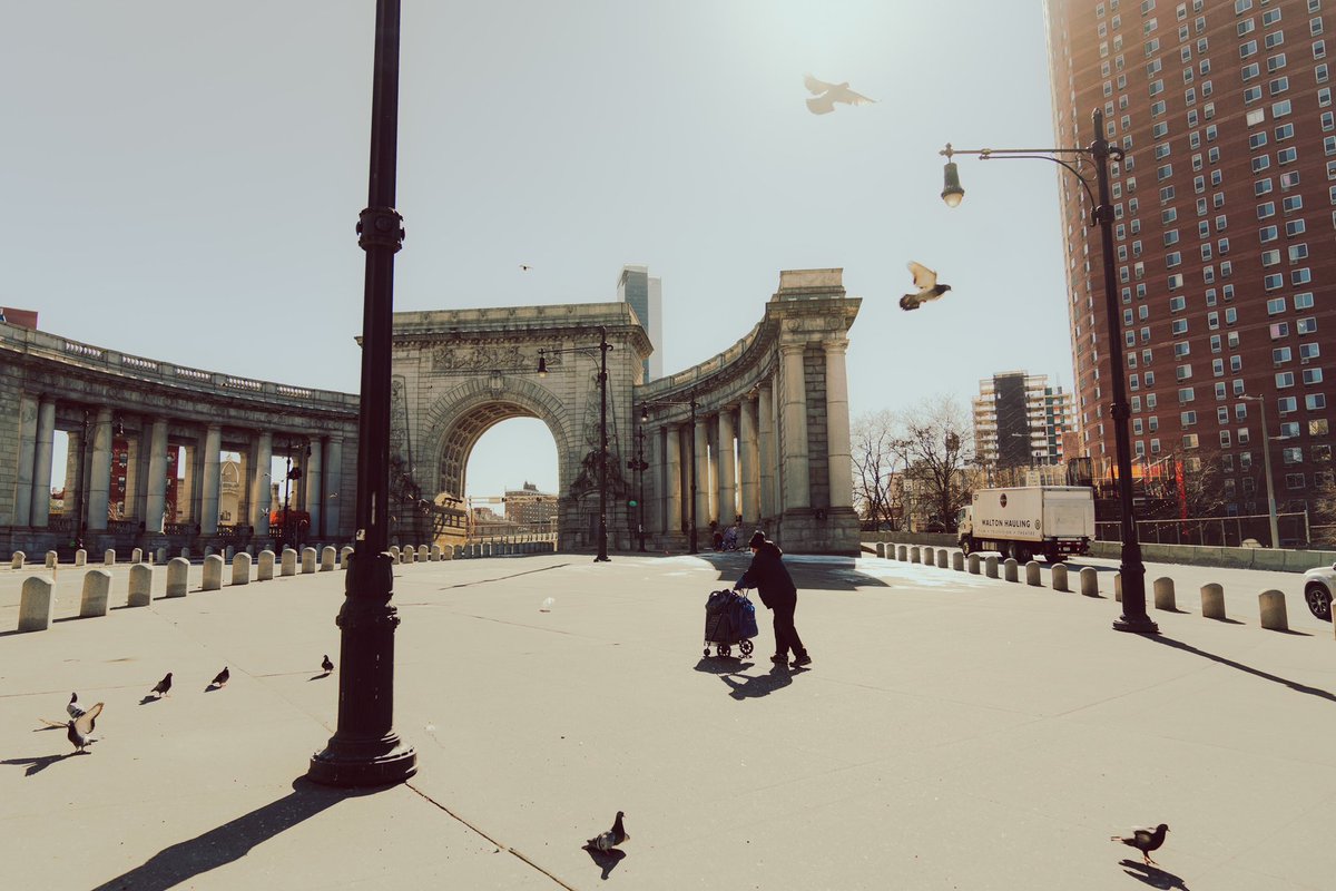 Este hombre alimenta cada día las palomas en Chinatown, Nueva York 🕊️