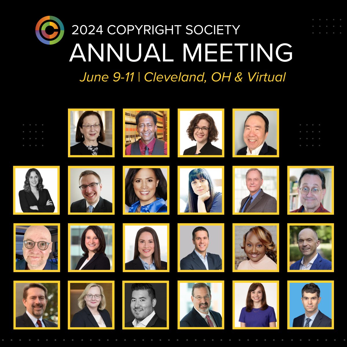 copyrightsoc's tweet photo. You won't want to miss this stellar lineup of speakers diving into #GenerativeAI, music, #FairUse, recent developments in #copyright, and so much more! 🌟

Attend the 2024 Copyright Society Annual Meeting in person or virtually ➡ https://t.co/WWqUlDvaEa

#CopyrightAM https://t.co/3vxIeXWZ3O