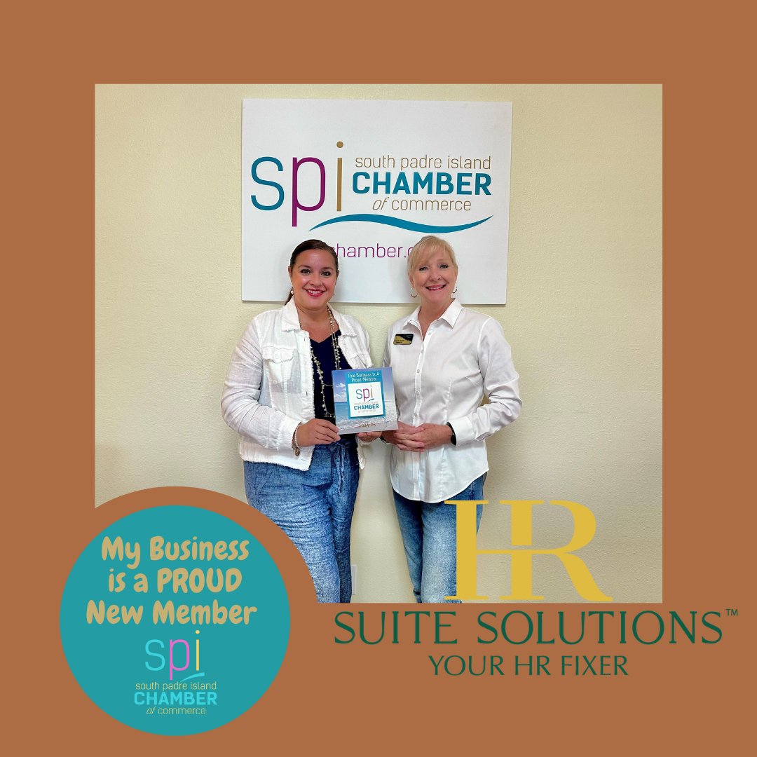 A big welcome to our newest member - HR Suite Solutions from McAllen.  Chamber Rock Star⭐⭐⭐⭐⭐

#spichamber #KeepItLocalSPI #ChamberStrong #SmallBusiness #EatLocal #ShopLocal #PlayLocal #ReferLocal #HireLocal #SouthPadreIsland #SPI #PortIsabelTX #LagunaVista