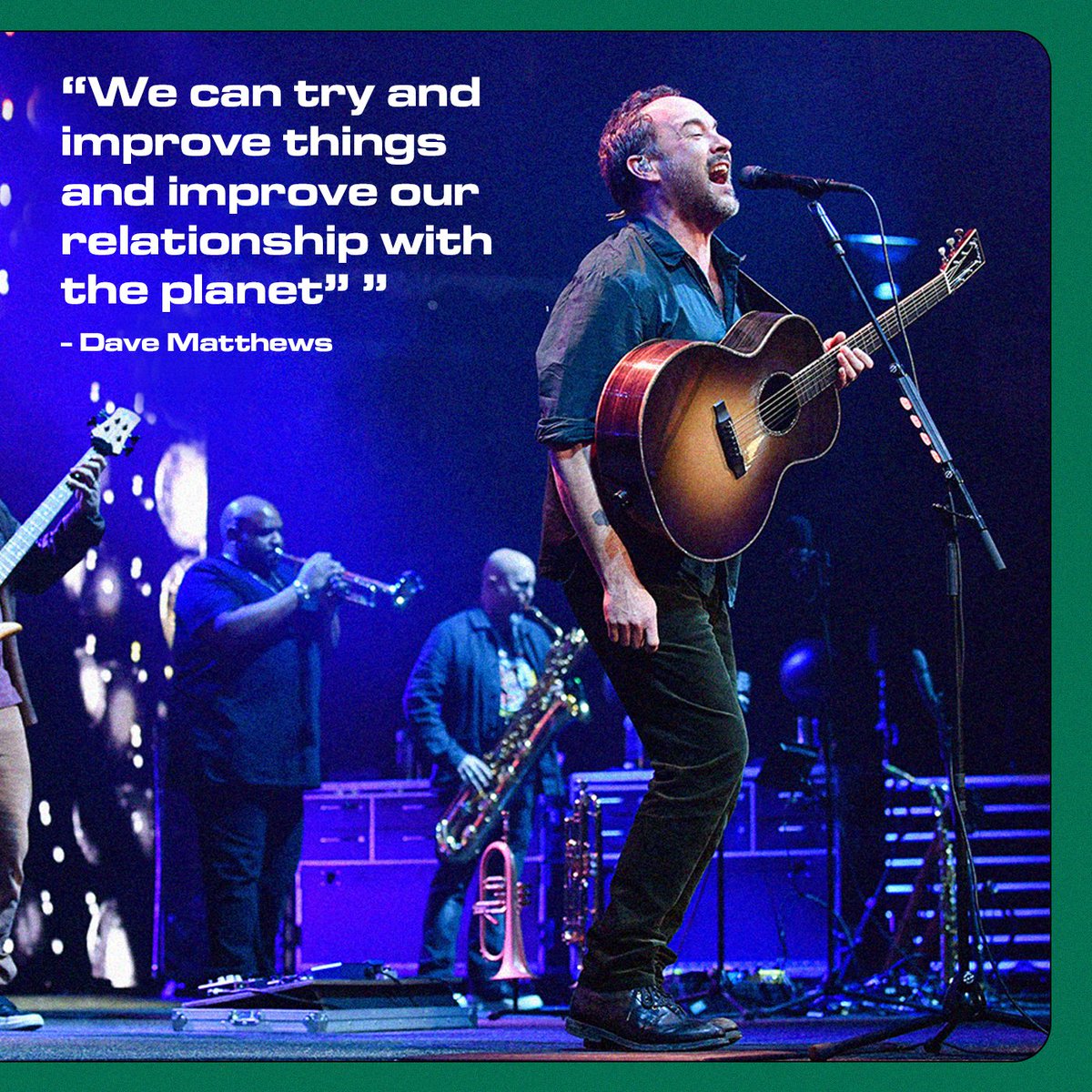 Did you know Dave Matthews Band and Live Nation venues are teaming up to amplify sustainability practices on tour? 🌎🎸 Read more about it here: davematthewsband.com/sustainability/