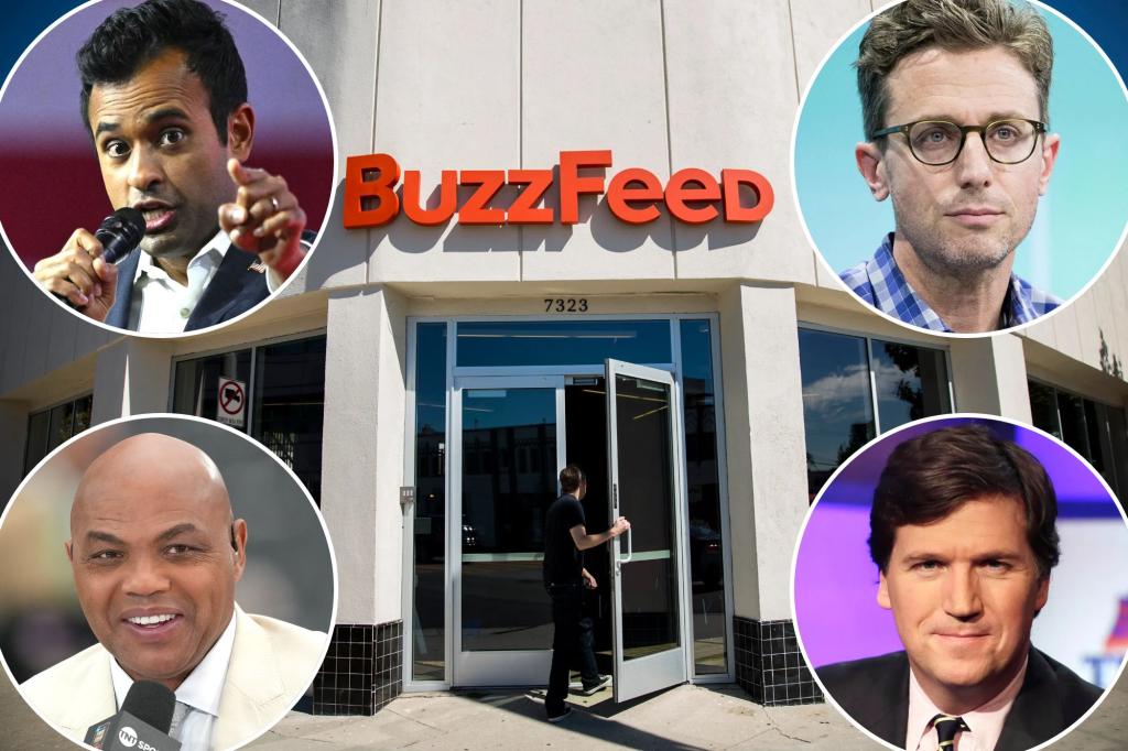 Vivek Ramaswamy demands BuzzFeed hire Bill Maher, Tucker Carlson, Charles Barkley and Aaron Rodgers trib.al/2eTjrgI