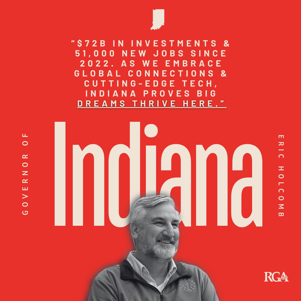 Big dreams thrive in Indiana thanks to @HolcombForIN vision!