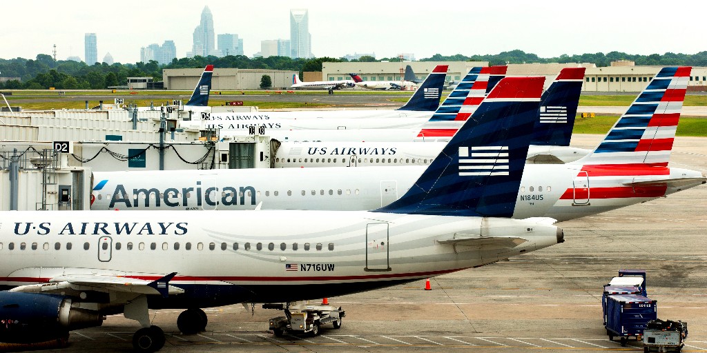 US Airways 🤝 American Airlines

In December 2013, @AmericanAir and US Airways agreed to merge, forming one of the world's largest airlines. Today, #CLTairport stands as American Airlines' second-largest hub in the U.S., operating an expansive network of daily flights from CLT.