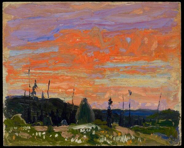 1916 Spring Sunset Algonquin Park #tt1916